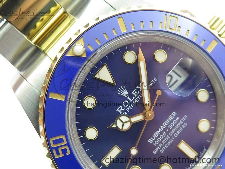 AAA Replica Watches HighQuality Edition Bracelet YG YG 2574 on Best Dial 41mm LB Blue SS Maker SS BP 126613 Submariner 0106
